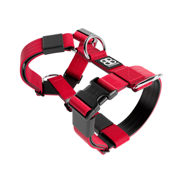 BULLYBILLOWS TRI-Harness - Anti-Pull, Adjustable & Durable - Dog Trainers Choice - Red v2.0