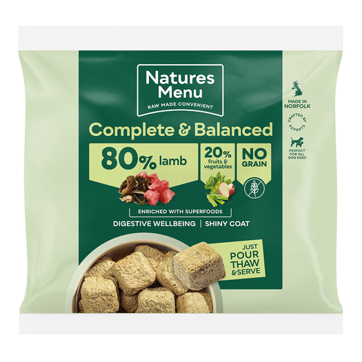 Natures Menu Frozen British Lamb Dog Nuggets Grain Free 1kg from Catdog Store