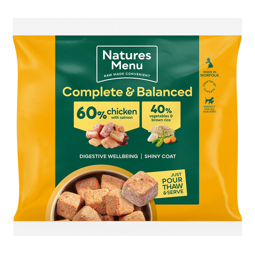Natures Menu Frozen Nuggets Chicken with Salmon Veg and Rice 1kg from Catdog Store