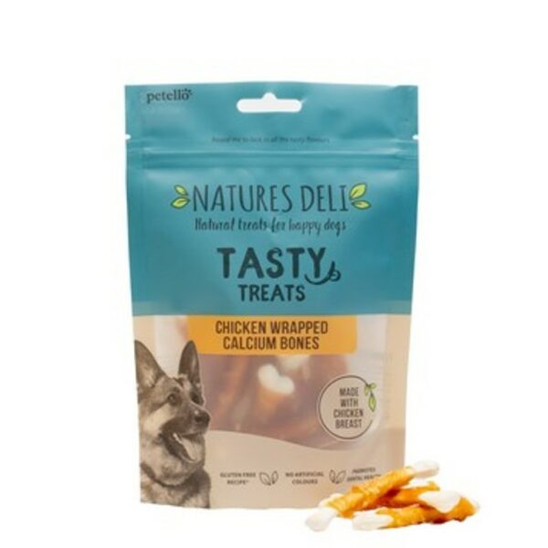 Natures Deli Chicken Wrapped Calcium Bones 100g from Catdog Store